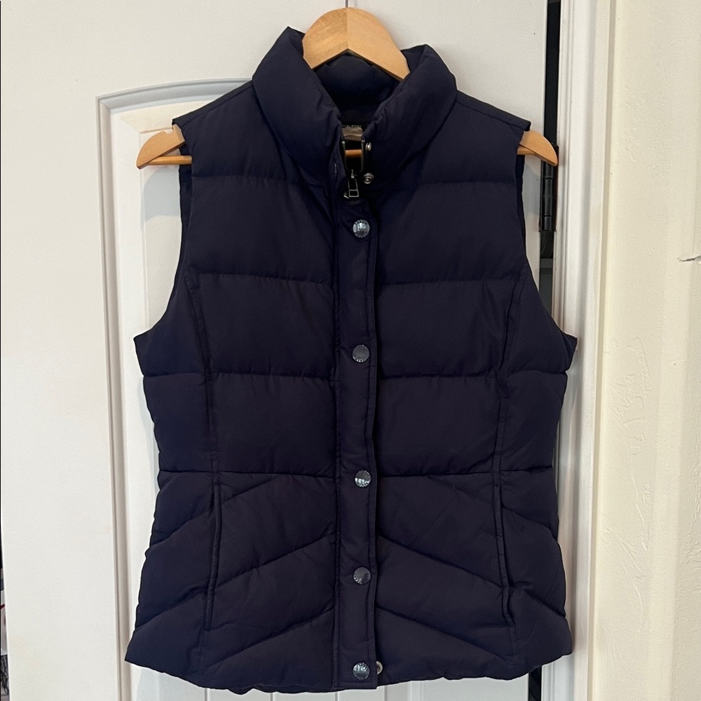 J. Crew Dark Blue Quilted Vest